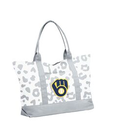 Женская сумка-тоут с леопардовым узором Milwaukee Brewers Logo Brands, белый