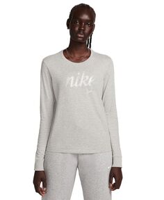 Женская спортивная одежда Essentials - топ с длинными рукавами Nike, серый