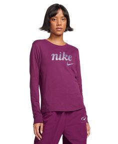 Женская спортивная одежда Essentials - топ с длинными рукавами Nike, красный