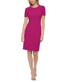 Женское платье-футляр с короткими рукавами Calvin Klein, розовый
