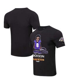 Мужская черная футболка с рисунком Lamar Jackson Baltimore Ravens Player Avatar Pro Standard, черный