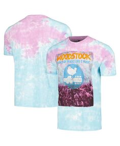 Мужская синяя футболка с рисунком Woodstock с эффектом потертости Philcos, синий