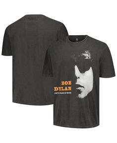 Мужская черная потертая футболка с рисунком Боба Дилана 50 лет с эффектом потертости Philcos, черный