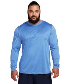 Мужская футболка для фитнеса свободного кроя с длинными рукавами Nike, синий