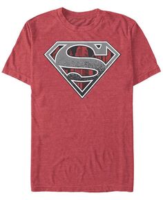 Мужская футболка с коротким рукавом и логотипом Superman Concrete Logo Fifth Sun, красный