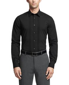 Мужская классическая рубашка приталенного кроя Infinite Color Calvin Klein, черный
