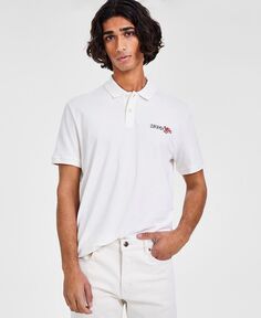 Мужская рубашка поло с логотипом Dipyros HUGO, белый