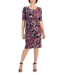 Женское платье-футляр в стиле саронг Connected, фиолетовый