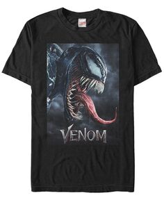 Мужская футболка с коротким рукавом и постером Marvel Venom Action Fifth Sun, черный
