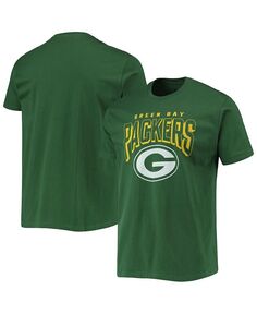 Мужская зеленая футболка с ярким логотипом Green Bay Packers Junk Food, зеленый