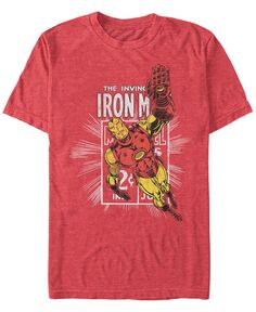 Классическая мужская футболка с короткими рукавами из коллекции комиксов Marvel «Железный человек» Fifth Sun, красный