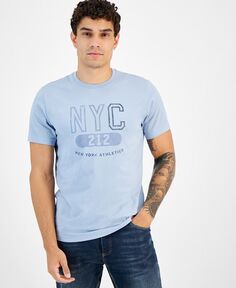 Мужская футболка с рисунком NYC Varsity Sun + Stone, синий
