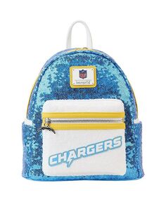 Мужской и женский мини-рюкзак Los Angeles Chargers с пайетками Loungefly, синий