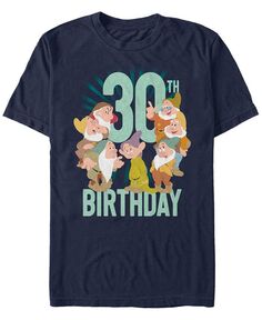Мужская футболка с короткими рукавами и надписью «Dwarves Thirty Birthday» Fifth Sun, синий