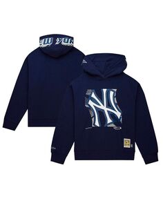 Женская темно-синяя толстовка с капюшоном Mitchell and Ness New York Yankees Cooperstown Collection Big Face 7.0 Mitchell &amp; Ness, синий