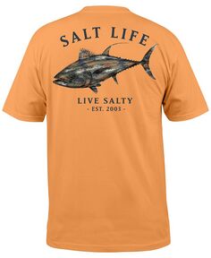 Мужская футболка с карманом и короткими рукавами Tuna Journey Salt Life, оранжевый