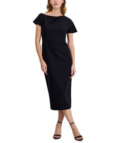 Женское платье миди с открытыми плечами Anne Klein, черный