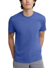 Мужская хлопковая футболка Originals с коротким рукавом Hanes, цвет Deep Forte Blue