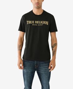 Мужская футболка с коротким рукавом и аркой True Religion, черный