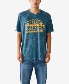 Мужская свободная футболка Bubble с короткими рукавами True Religion, синий