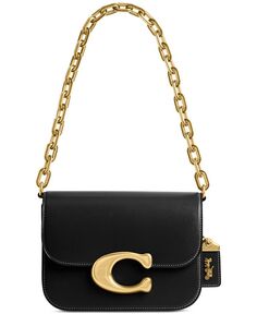 Маленькая сумочка Idol Luxe из изысканной кожи COACH, черный