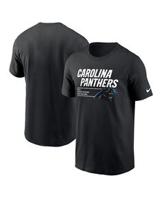 Мужская черная футболка Carolina Panthers Division Essential Nike, черный