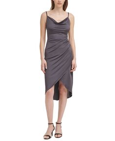 Платье-комбинация с воротником-хомутом GUESS, серый