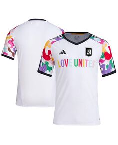 Мужская белая предматчевая футболка LAFC 2023 Pride adidas, белый