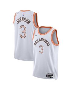 Мужская и женская футболка Keldon Johnson White San Antonio Spurs 2023/24 Swingman — City Edition Nike, белый