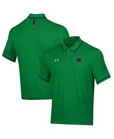 Мужская зеленая рубашка-поло Notre Dame Fighting Irish T2 с выступающим выступом Under Armour, зеленый