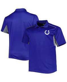 Мужская цветная рубашка-поло Royal Indianapolis Colts Big and Tall Team Fanatics, синий