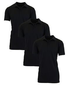Мужская влагоотводящая рубашка-поло сухого кроя, 3 шт. Galaxy By Harvic, черный