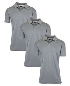 Мужская влагоотводящая рубашка-поло сухого кроя, 3 шт. Galaxy By Harvic, серый