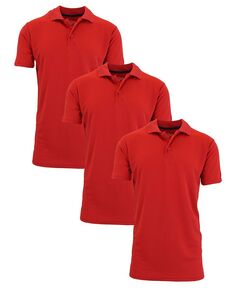 Мужская влагоотводящая рубашка-поло сухого кроя, 3 шт. Galaxy By Harvic, красный