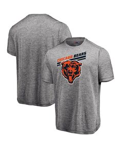 Мужская серая футболка Chicago Bears Showtime Pro Grade Cool Base Majestic, серый