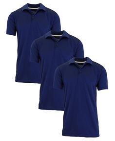 Мужская влагоотводящая рубашка-поло сухого кроя, 3 шт. Galaxy By Harvic, цвет Navy