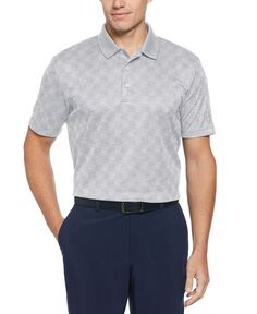 Мужская жаккардовая рубашка-поло для гольфа Energy с короткими рукавами PGA TOUR, серый