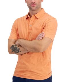 Мужская текстурированная рубашка-поло обычного кроя Club Room, оранжевый