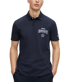 Коллекция мужских рубашек-поло BOSS by Hugo Boss x NFL, синий