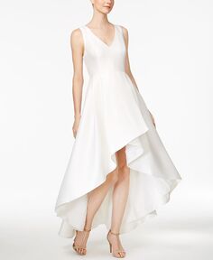 Платье А-силуэта с высоким и низким вырезом Calvin Klein, белый