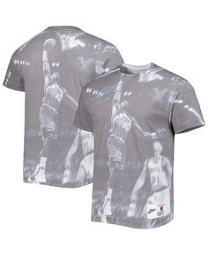 Мужская серая сублимированная футболка Karl Malone Utah Jazz Abover The Rim Mitchell &amp; Ness, серый