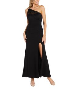 Женское платье на одно плечо с отделкой стразами Nightway, черный