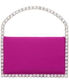 Атласная сумка с хрустальной рамкой Nina, розовый