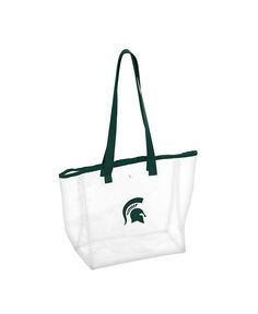 Прозрачная женская сумка-тоут для стадиона команды Spartans Team Michigan State Logo Brands, зеленый