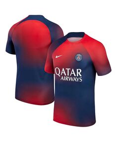 Мужская темно-синяя предматчевая майка Paris Saint-Germain 2023/24 Academy Pro Nike, синий