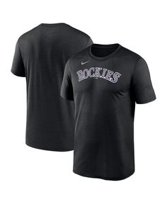 Мужская черная футболка с надписью Colorado Rockies New Legend Nike, черный