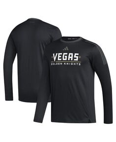 Мужская черная футболка с длинным рукавом Vegas Golden Knights AEROREADY adidas, черный
