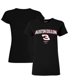 Женская черная футболка Austin Dillon Car Richard Childress Racing Team Collection, черный