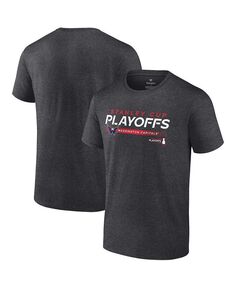 Мужская угольная футболка с логотипом плеймейкера Кубка Стэнли «Вашингтон Кэпиталз 2022» Fanatics, серый