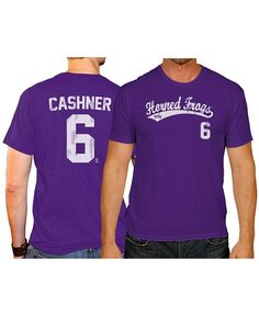 Мужская фиолетовая бейсбольная футболка Эндрю Кэшнера TCU Horned Frogs NCAA Original Retro Brand, фиолетовый